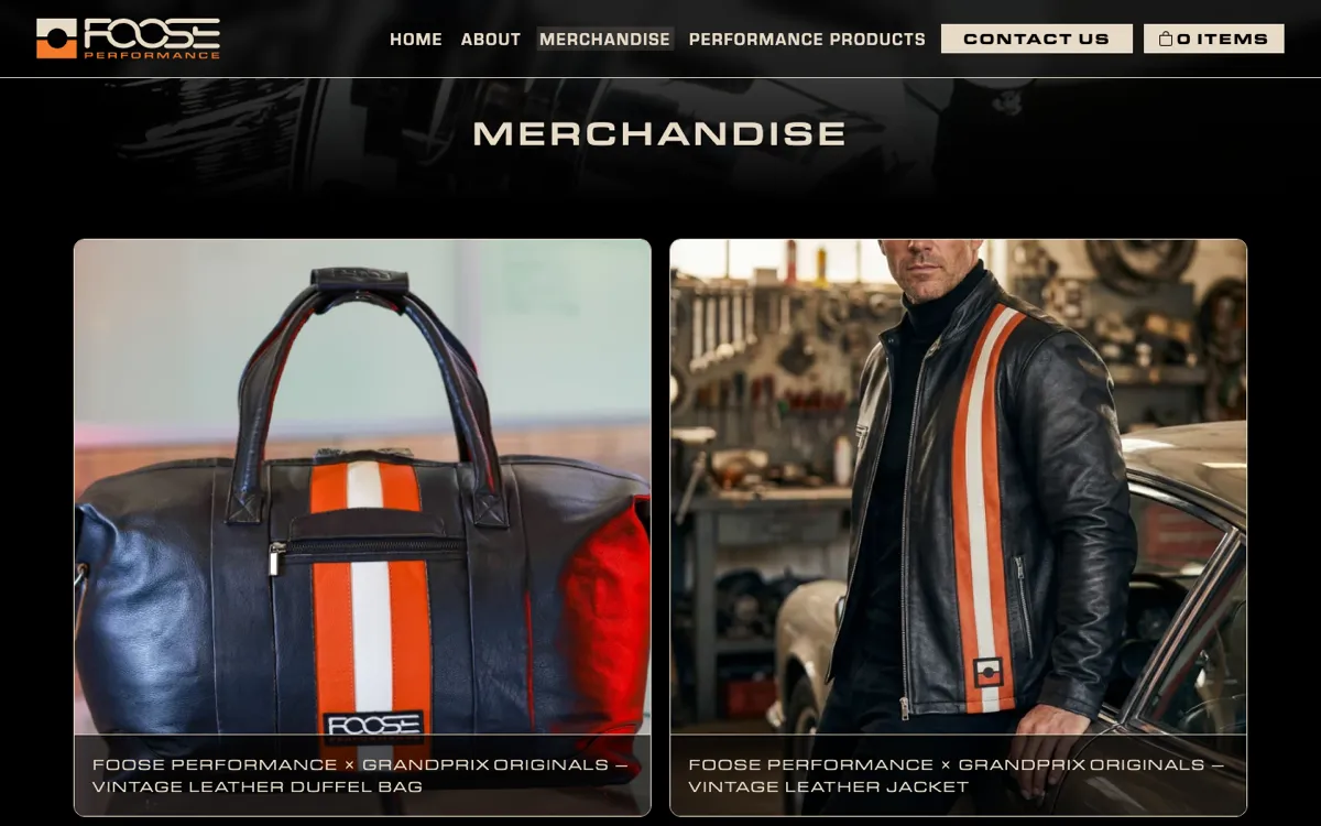 The Foose Performance website